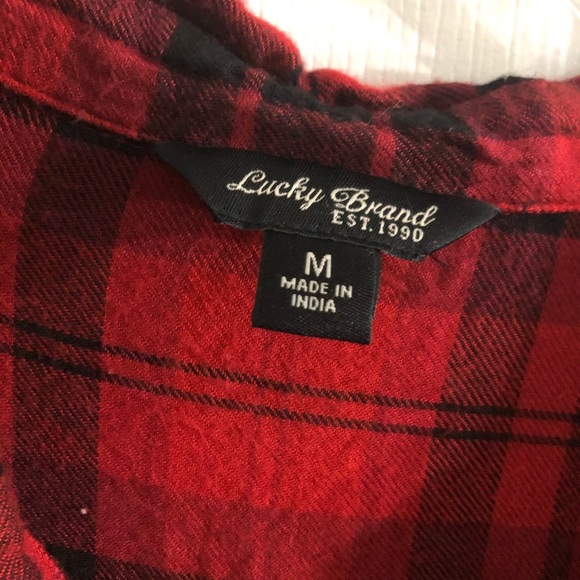 Lucky Brand Red/Black Plaid Shirt - Picture 6 of 7